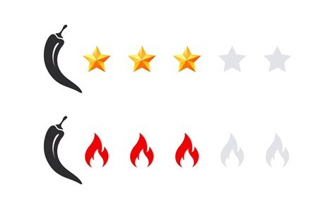 Spice Level Marks Hot Natural Chili Pepper Symbols Spicy And Hot Vector Illustration
