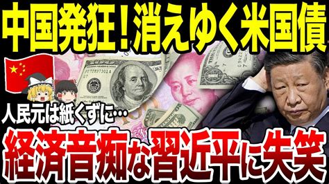 【ゆっくり解説】中国経済パニック状態で習近平またも大失策！資金確保のために米国債を大量売却人民元の紙くず化が加速。 Youtube