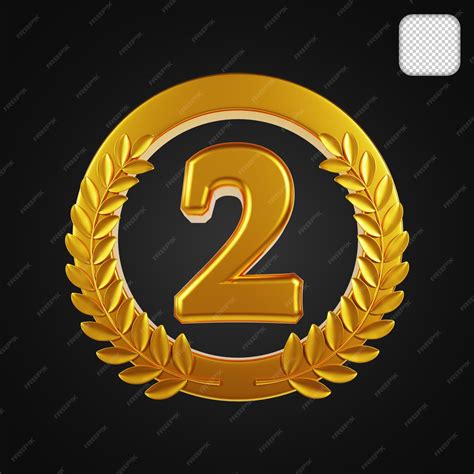 number  winner award medal  illustration premium psd