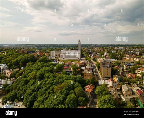 A Beautiful View Of The Kaunas Christs Resurrection Basilica Catholic