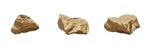 A Gorgeous And Realistic 3d Rendering Of A Golden Rock Is Presented