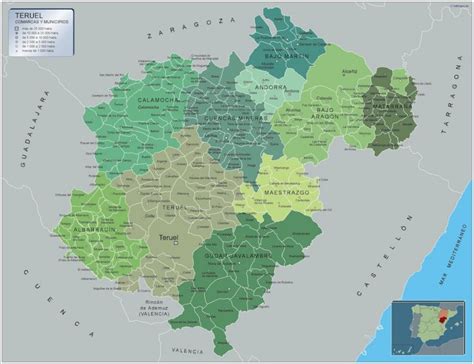 Mapas Y Municipios Provincia De Teruel Mapas Espa A Descargar E Imprimir