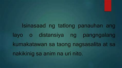 Panghalip Pamatlig Na Paari At Patulad Ppt