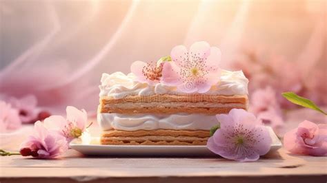 Sweet Horizontal Cake Food Stock Illustration Illustration Of Food