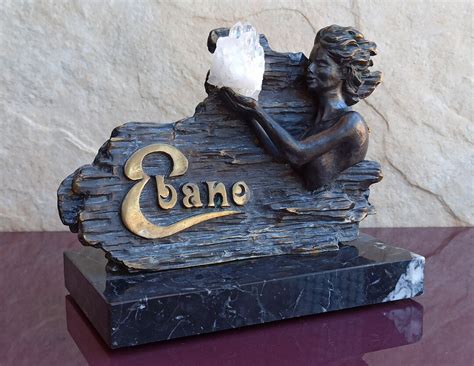 Ebano Naked Girl Bronze Statuette With Rock Crystals Etsy