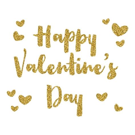 Free Vector Happy Valentines Day Background With Gold Glitter Text