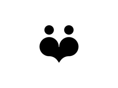 Premium Vector Connecting People Love Heart People Logo Design