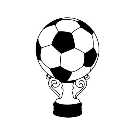 trofeo de futbol blanco y negro 15736371 PNG