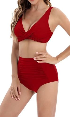 Dámské plavky Laorchid Dvoudílný bikini set plavky s vysokým pasem sexy