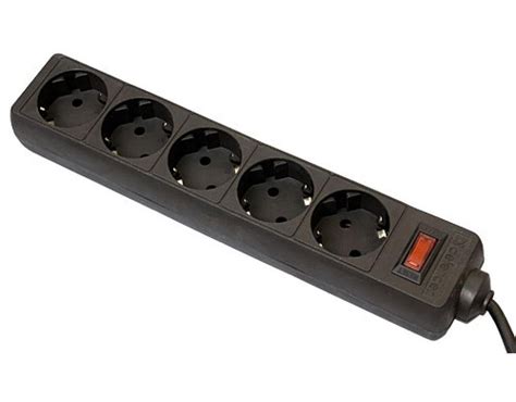 Купити Фільтр-подовжувач 5 метрів, 5 розеток із заземленням, вимикач з ...