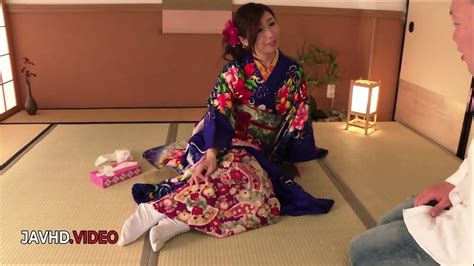 Hot Japanese MILF Ayumi Shinoda Teases In Kimono Before Wild BJ Fuck