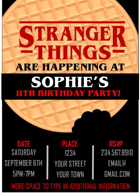 Stranger Things Free Printable Birthday Invitations - PRINTABLE TEMPLATES