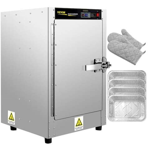 Vevor Hot Box Food Warmer Qt Silver Stainless Steel Buffet Server With Warming Sections