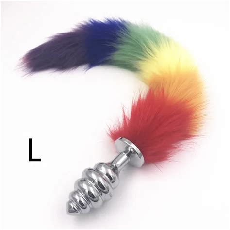 Aliexpress Buy Size Big Anal Plug Fox Tail Stainless Steel Butt Plug Cosplay Anal Sex