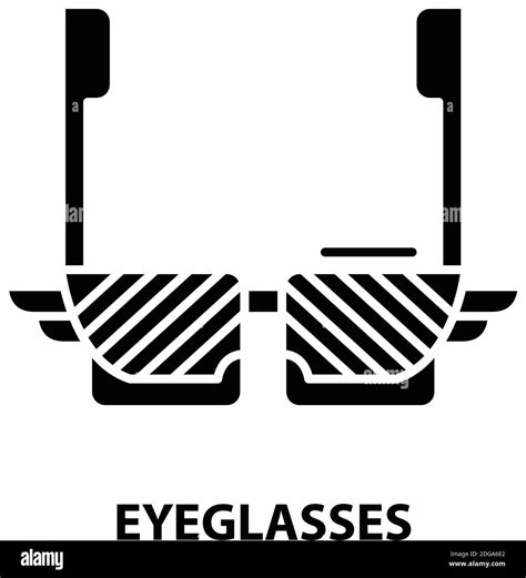 Eyeglasses Icon Black Vector Sign With Editable Strokes Concept