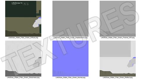 Lifestraw Water Filter Green Open 3d Model 34 3ds Blend C4d Fbx