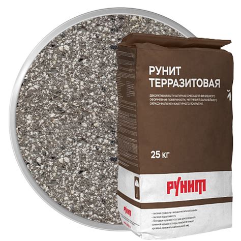 Декоративная штукатурная смесь «Рунит Терразитовая (№9)» 25 кг для ...