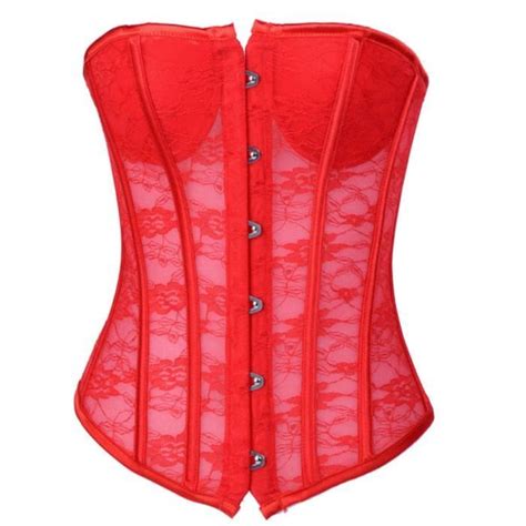 Corset sexy à lacets pour femmes bustier surbuste serre taille culotte