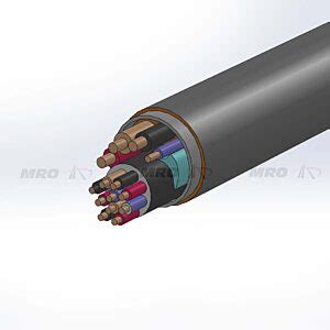 P4C CAT6A Polyurethane Multi Conductor Cabl 24G 4C 16GA BK OD 0 575