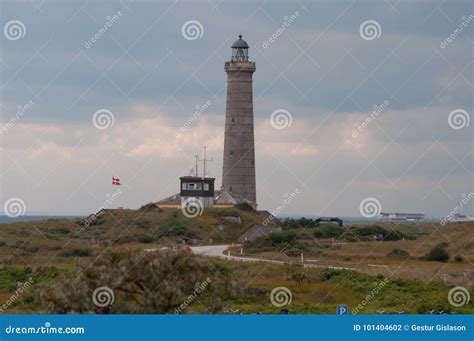 Skagen Lighthouse in Denmark Stock Photo - Image of shoreline, seacoast ...