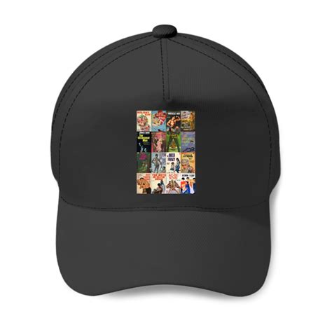 Vintage Gay Pulp Fiction Collage Version Baseball Caps Sold By Chasitydbenton Sku