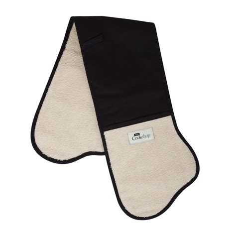 Black Traditional Aga Double Oven Glove