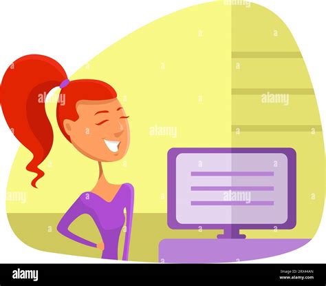 Woman Doing Presentation Stock Vector Images Alamy
