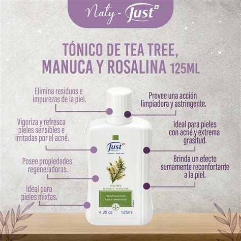 Tónico de Tea Tree Manuca y Rosalina Naty Just