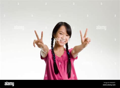 Girl Making Gestures Stock Photo Alamy