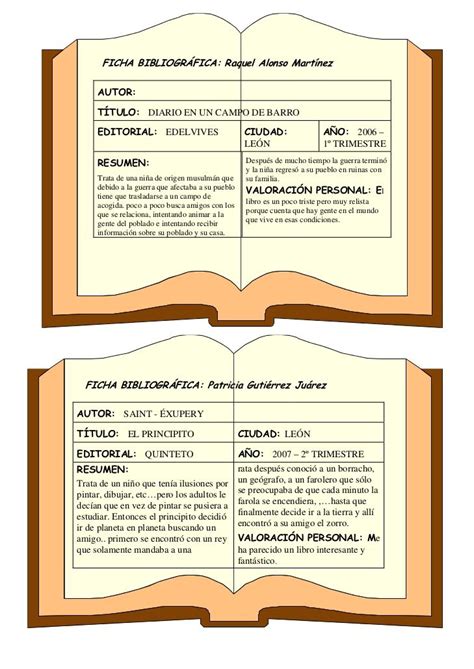 Como Elaborar Una Ficha Bibliografica De Un Libro Libros Famosos