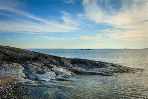 Fotokonst Natur Sk Rg Rd Klippa Vid Havet I Sk Rg Rden Mats