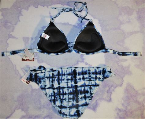 Bikini Bathing Suit Swim Set Tie Dye Print 3 Pieces 2 Tops 1 Bottom Bongo NWT EBay
