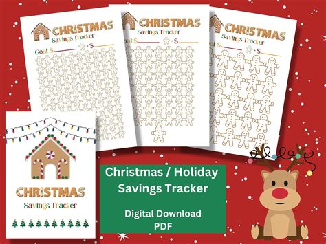 Christmas Savings Tracker Printable Pdf A Fun Christmas - Etsy