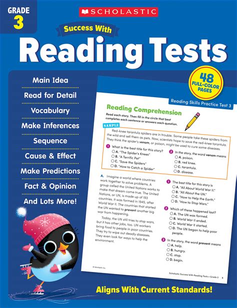 scholastic success  reading tests grade  workbook  scholastic