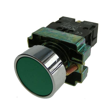 Normally Open Pushbutton Metal Bezel Green Buy Online EC Products UK