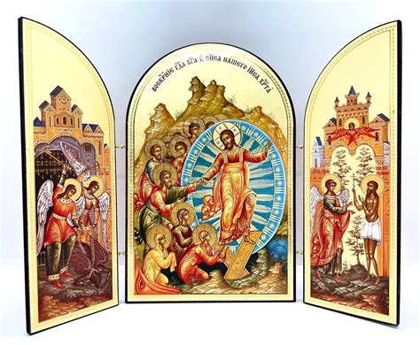 Икона Воскресение Христово складень Пасхальная икона ОСВЯЩЕНО - купить ...