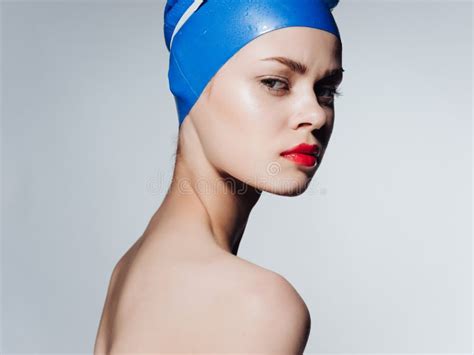 Pretty Woman Sports Naked Shoulders Swimming Workout Emotions Stock Photo Image Of Portrait