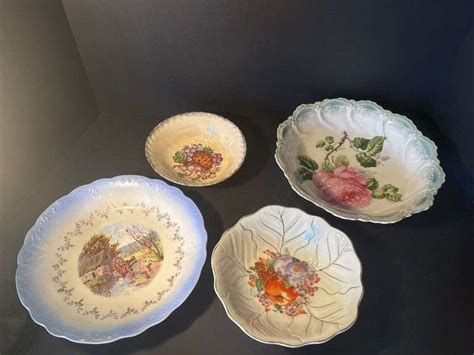 Vintage Antique Porcelain Bowls Hoosier Auction Group
