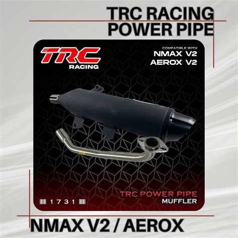 TRC Racing NMAX V2 AEROX V2 Power Pipe Muffler Exhaust With Removable