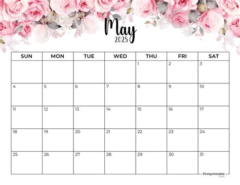 May 2025 calendars