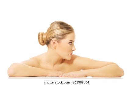 Portrait Nude Woman Sitting Desk Looking Stock Photo 261389864 Shutterstock