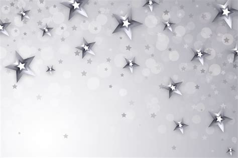 Premium Vector Realistic Silver Stars Background