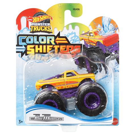 Hot Wheels Monster Trucks Color Shifters Pure Muscle 1 64 EMAG Bg