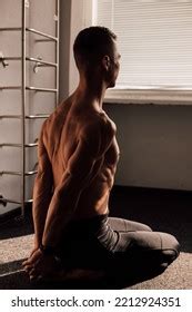 Man Naked Torso Sits On Floor Stock Photo Shutterstock