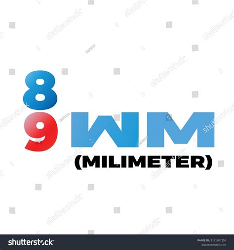 89 Mm Millimeter Vector Art Illustration Stock Vector (Royalty Free