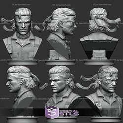 Naked Snake Big Boss Bust Sculptures D Printing SpecialSTL