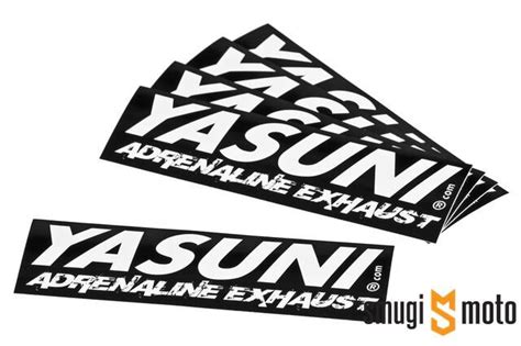 Naklejka Yasuni Adrenaline Exhaust 111x38mm Smugi Moto