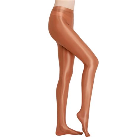 Kcodviy Silk Lubricating Oil Shiny Large Open Slip On Jumpsuit Pantyhose Open Cup Lingerie Plus