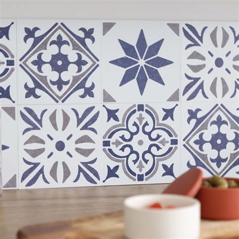 ALIA BLUE Self Adhesive Wall Tiles 6 Tiles