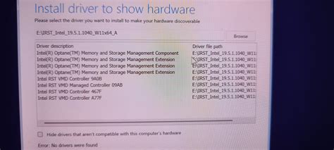 Which IRST driver does one need upon a fresh Windows11 installation